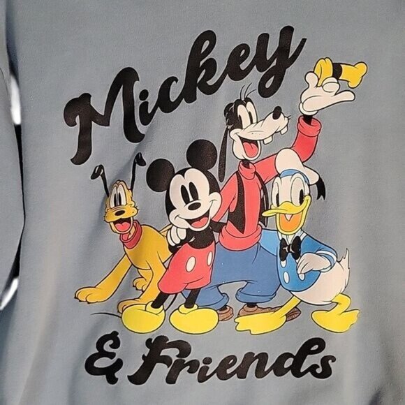 Disney Mickey & Friends Blue Hoodie XL Pullover Sweatshirt - Picture 3 of 5
